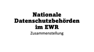 Euro­päi­sche Datenschutzbehörden