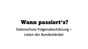 Daten­schutz-Fol­gen­ab­schät­zung